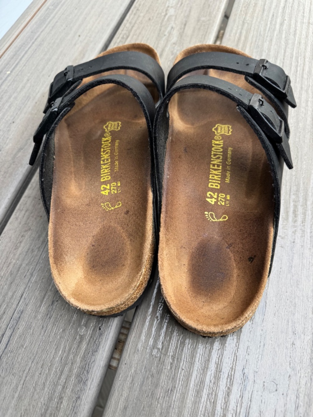 Birkenstock Arizona 42 regular black leather - Picture 2 of 6